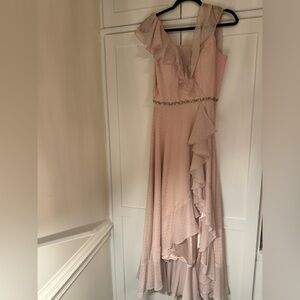 MacDuggal pink high/low dress